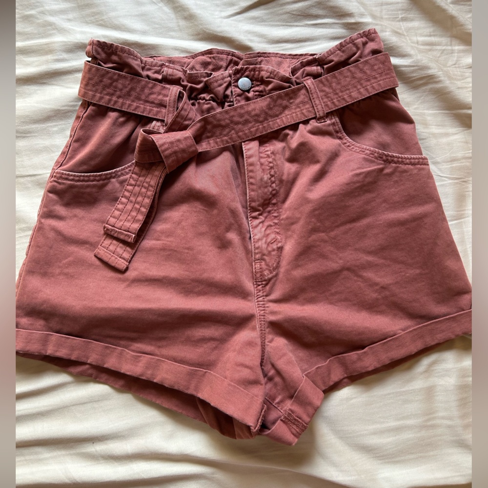 Abercrombie & Fitch High Waisted Paper Bag Shorts